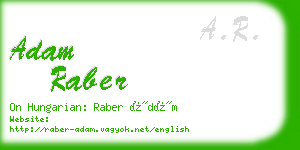 adam raber business card